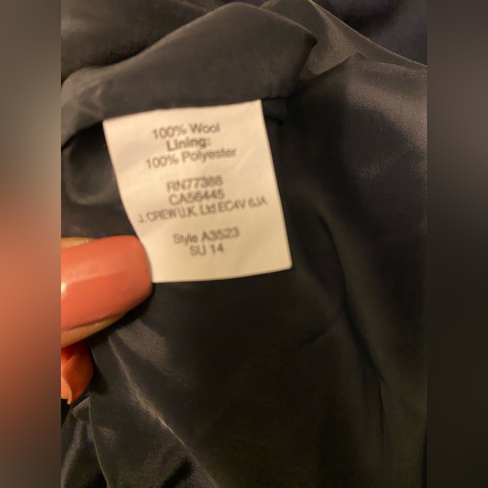 J. Crew Classic Navy Wool Midi Dress - Picture 3 of 7